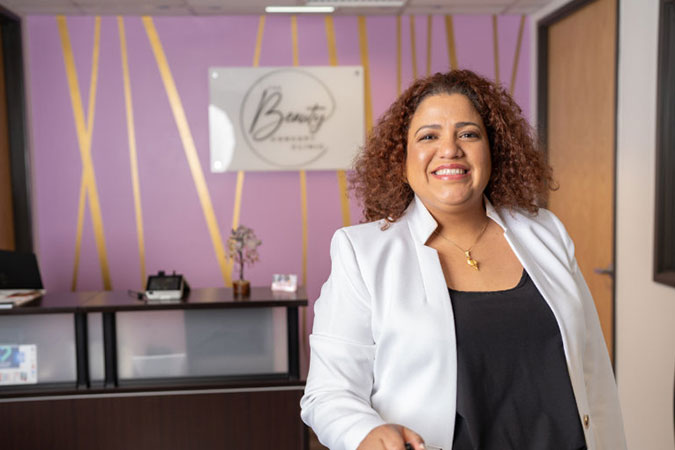 Latino woman business owner